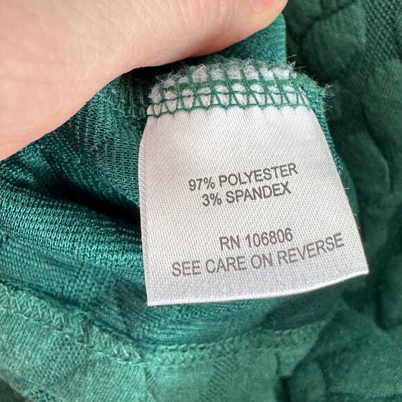 Liberty Lane Green Lightweight Full Zip Mock Neck Quilted Vest Pockets Size XL - Picture 8 of 8